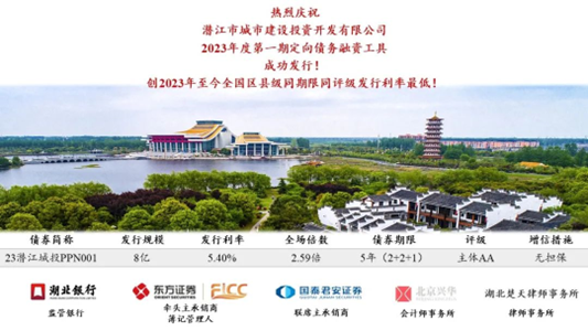 喜报!best365足球官网(城投公司)成功发行8亿元PPN